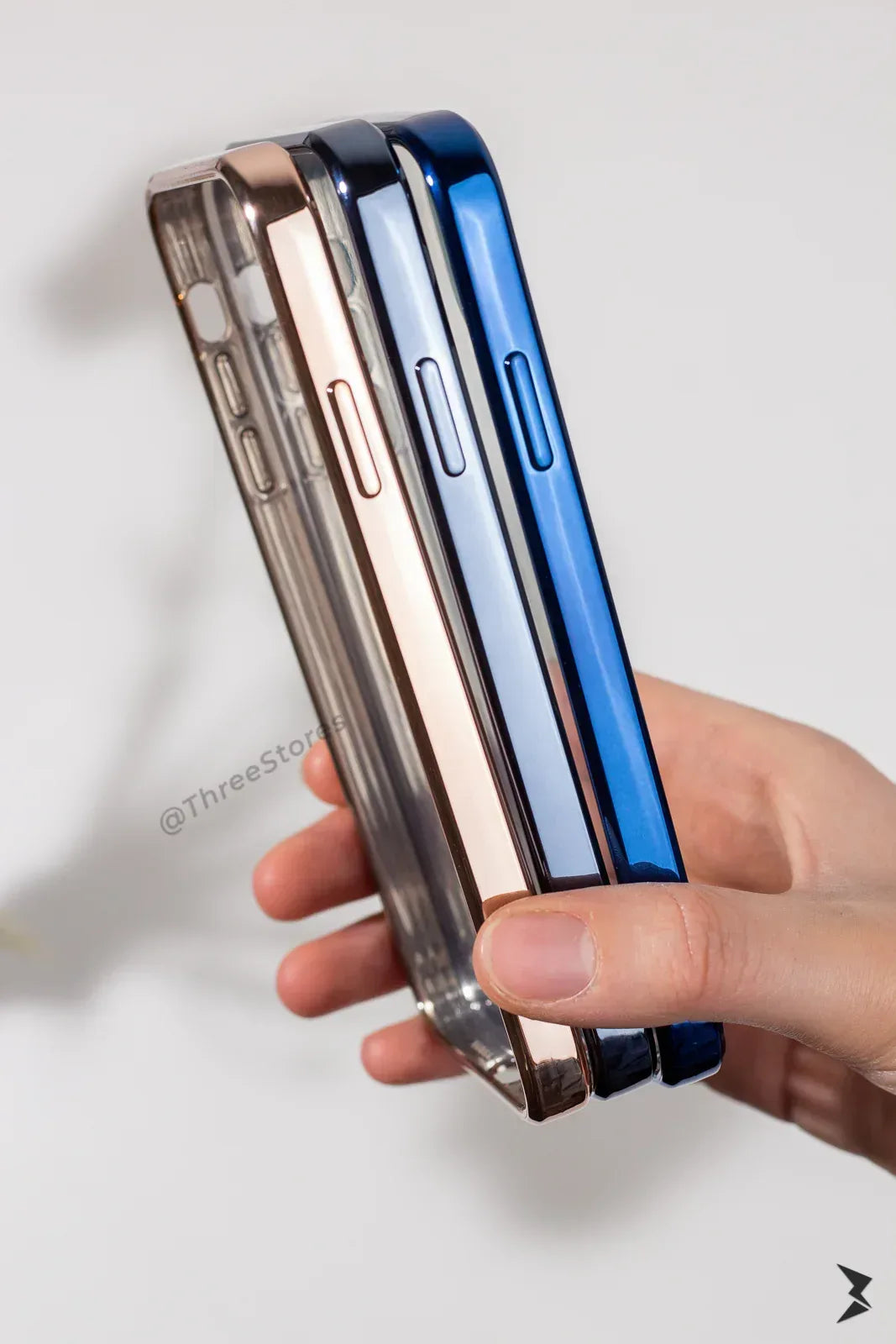 QY Glossy Transparent Camera Protective Case iPhone 12 - Three