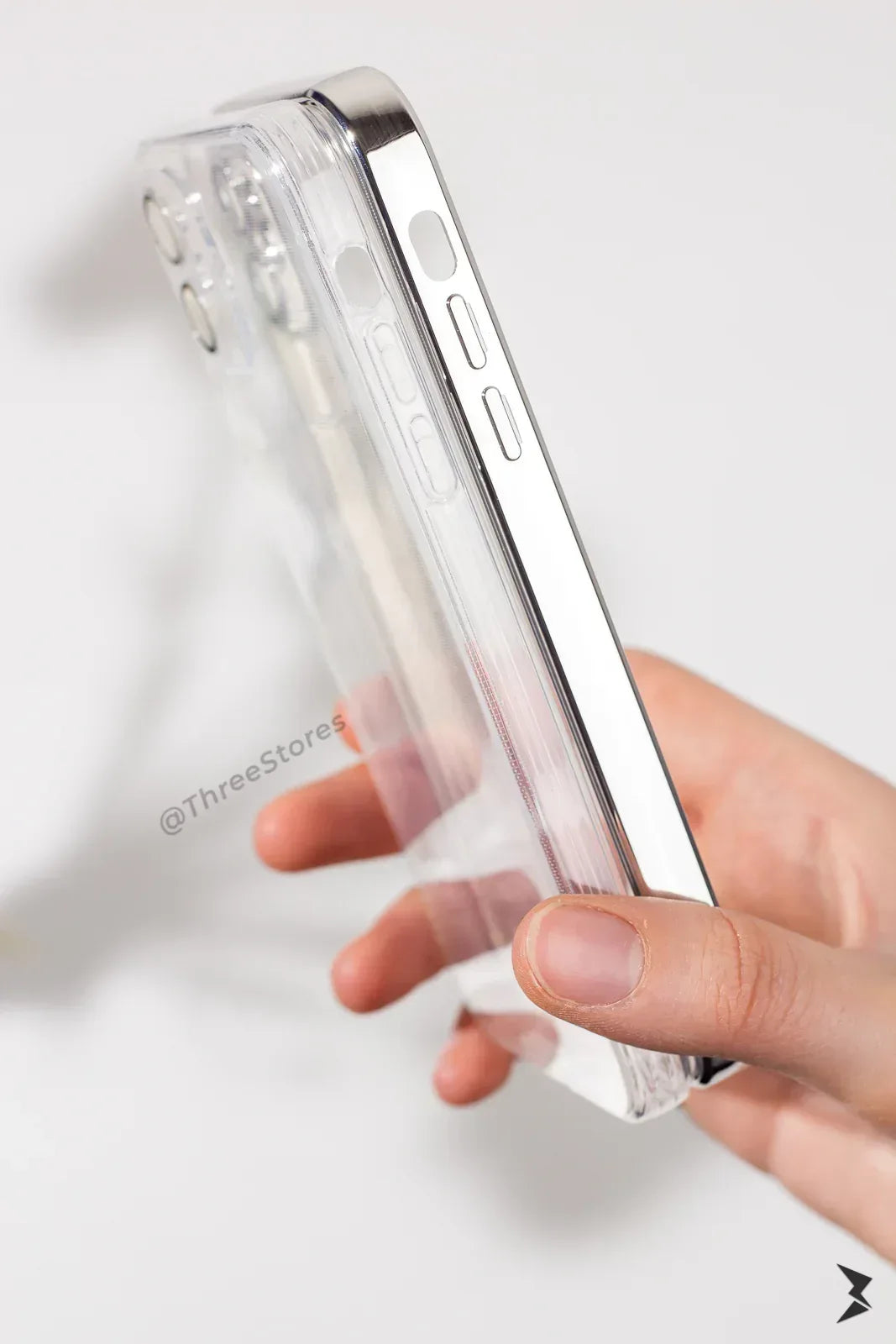 QY Glossy Transparent Camera Protective Case iPhone 12 - Three