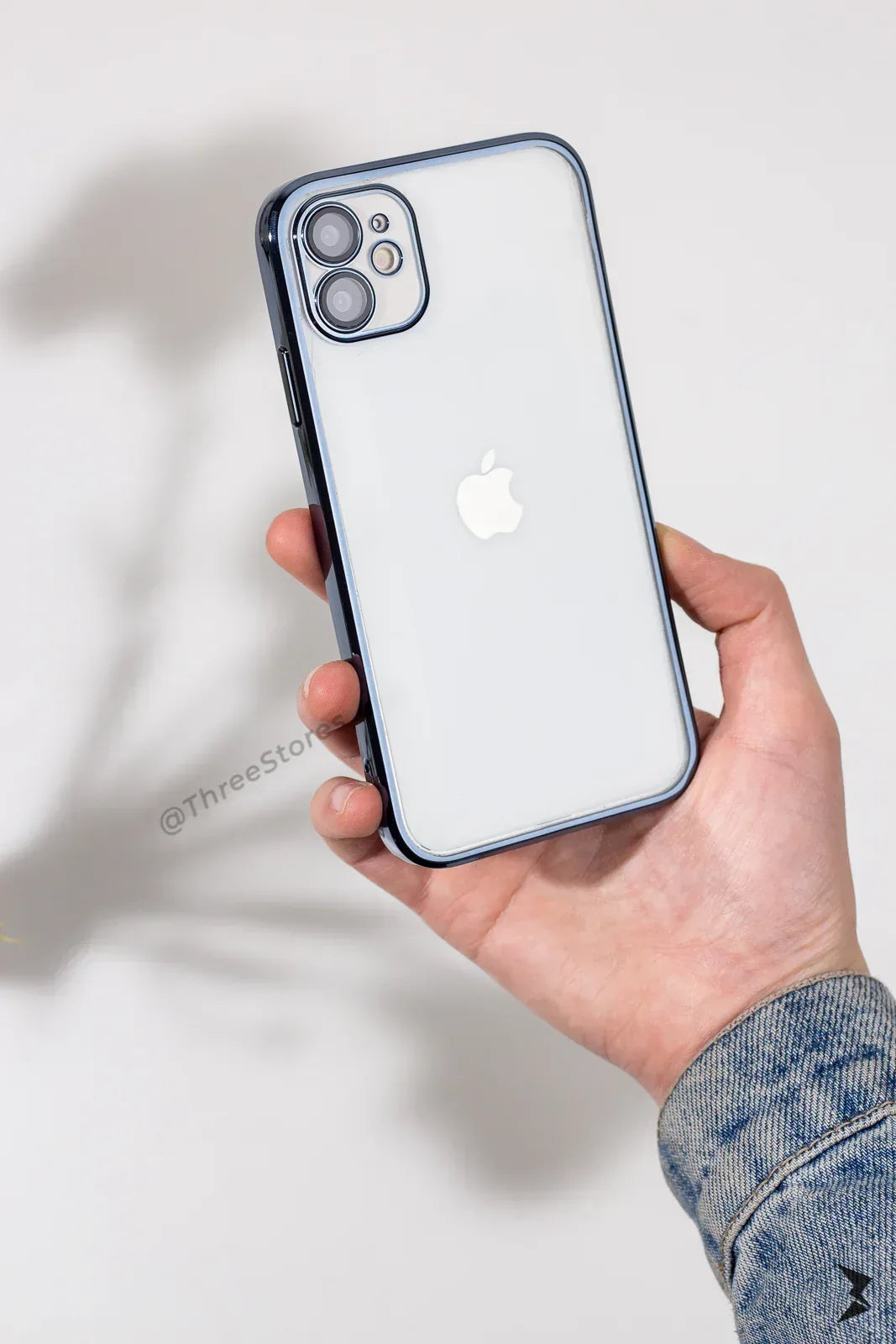QY Glossy Transparent Camera Protective Case iPhone 12 - Three