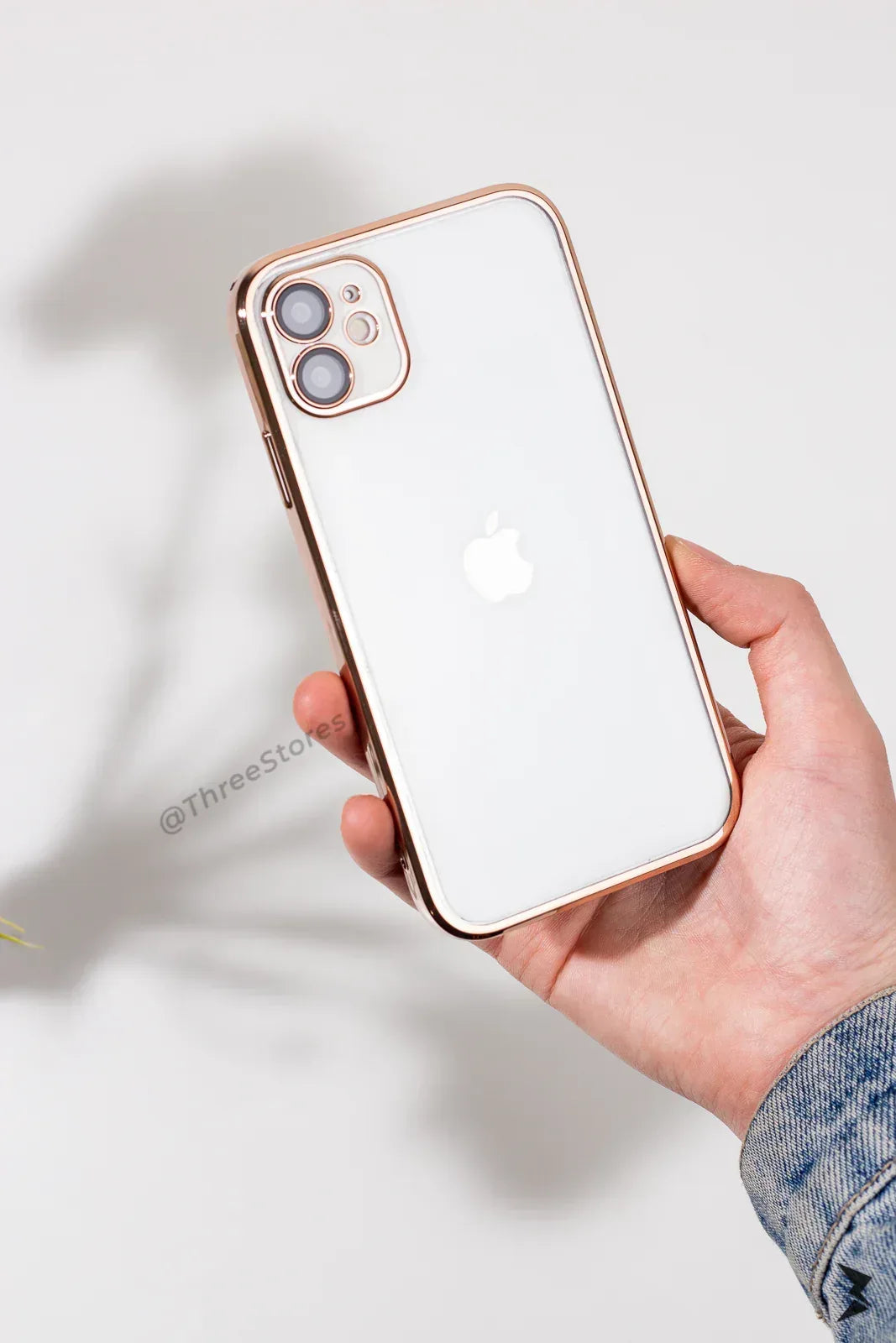 QY Glossy Transparent Camera Protective Case iPhone 12 - Three