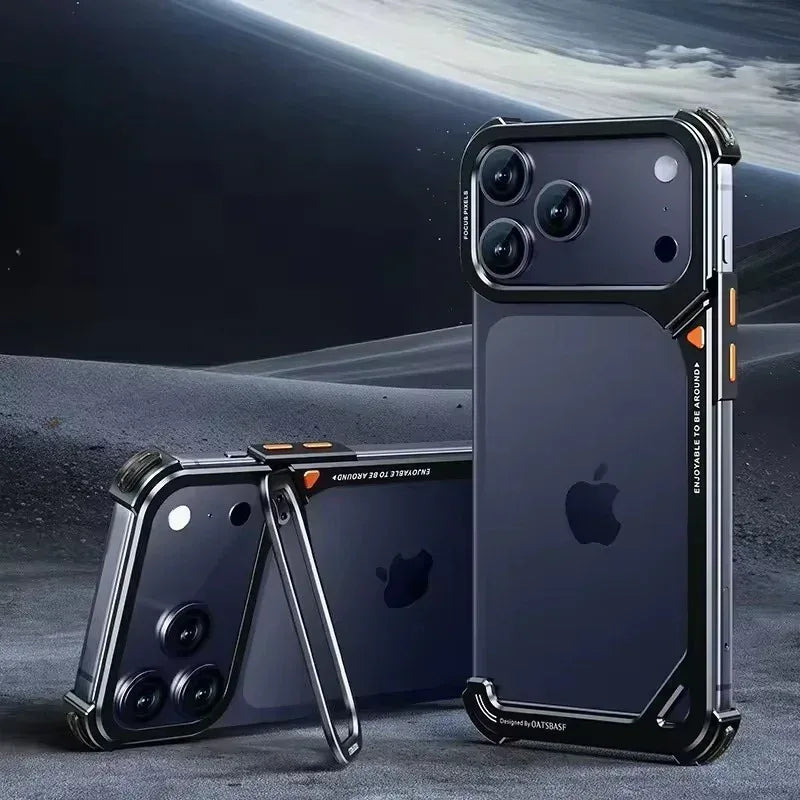 Quantyx Metal Frame Stand Case iPhone 17 Pro Max - Three