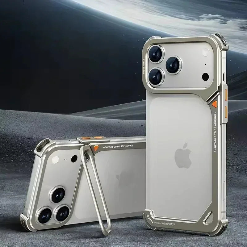Quantyx Metal Frame Stand Case iPhone 17 Pro Max - Three