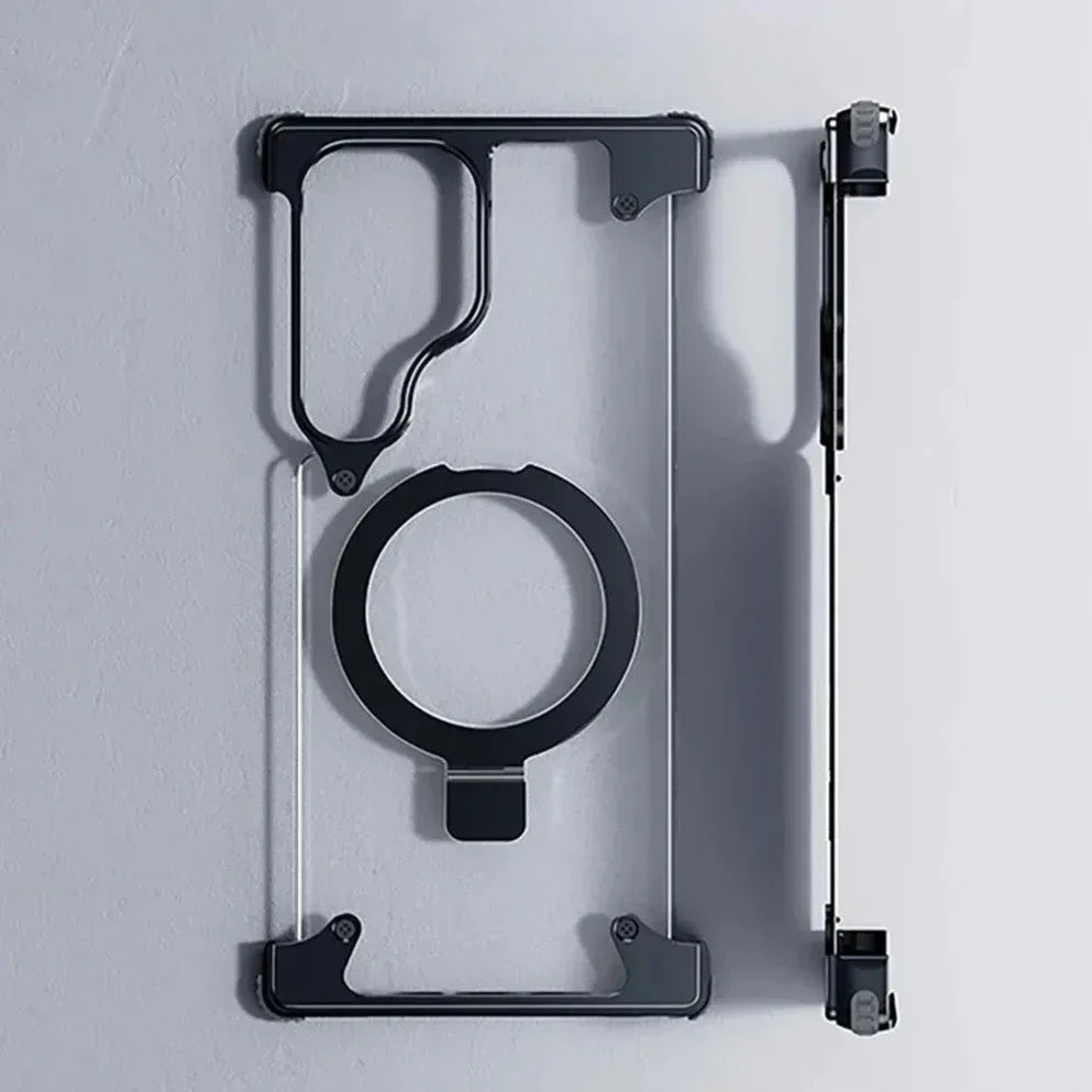 Rimless Metal Magnetic Stand Case Samsung S24 Ultra - Three