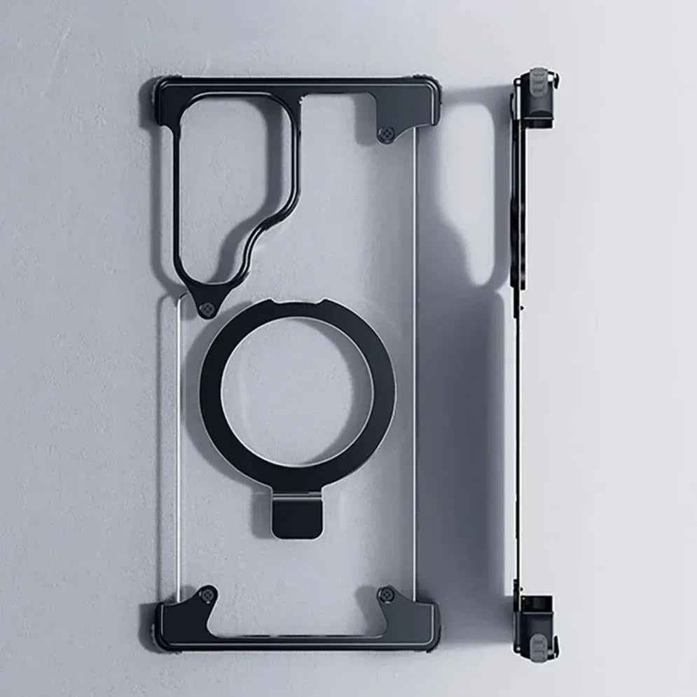 Rimless Metal Magnetic Stand Case Samsung S23 Ultra - Three