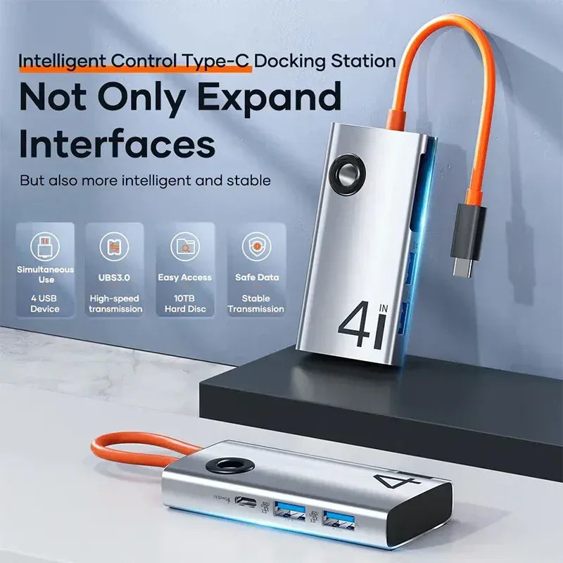 Rock 4 in 1 Type-C TO USB3.0 +Type-C Converter TR25 - Three