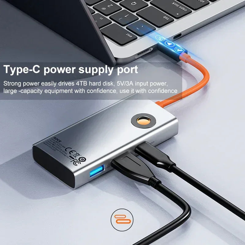 Rock 4 in 1 Type-C TO USB3.0 +Type-C Converter TR25 - Three