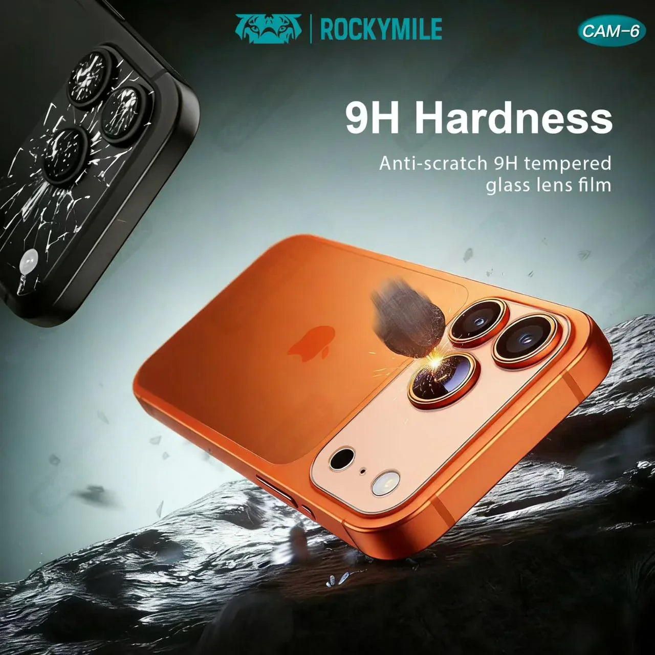 ROCKYMILE PVD Armor Camera Lens iPhone 17 Pro Max - Three