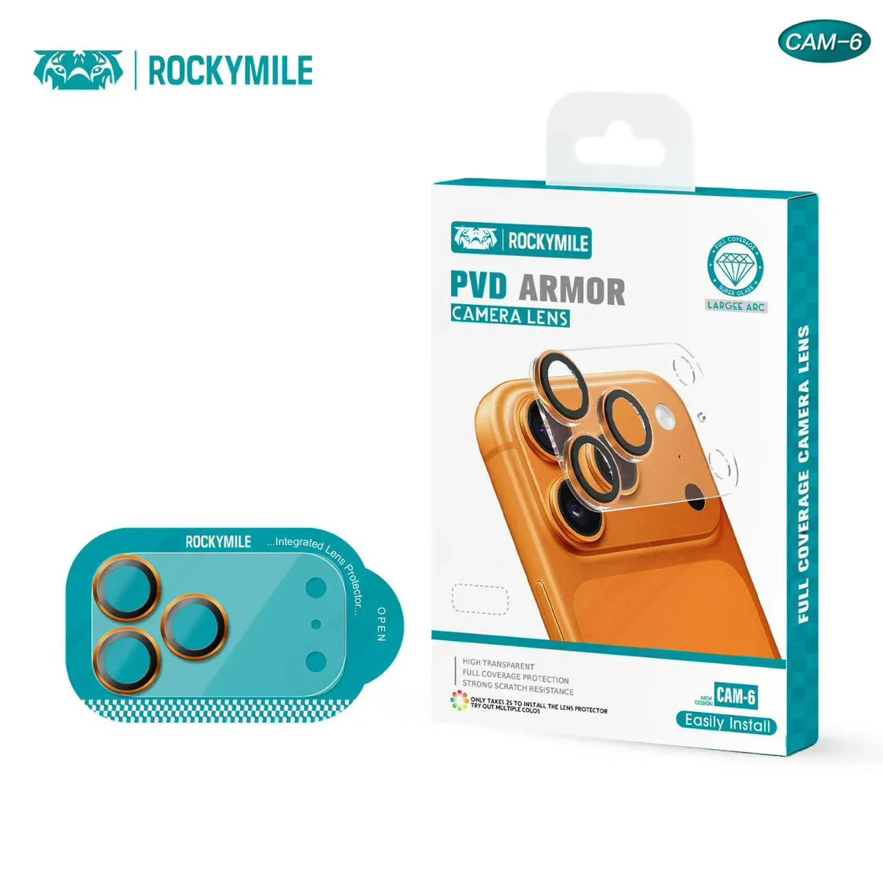 ROCKYMILE PVD Armor Camera Lens iPhone 17 Pro Max - Three