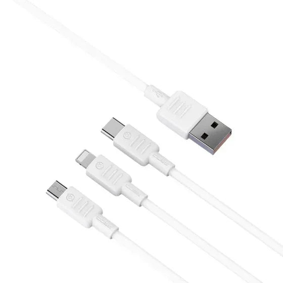 Recci Fast Charging and Data Cable Micro to USB 2.4A RS10M - Three