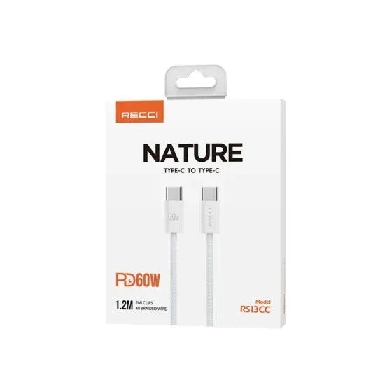 Recci PD 60W Type-C To Type-C Cable RS-13CC - Three