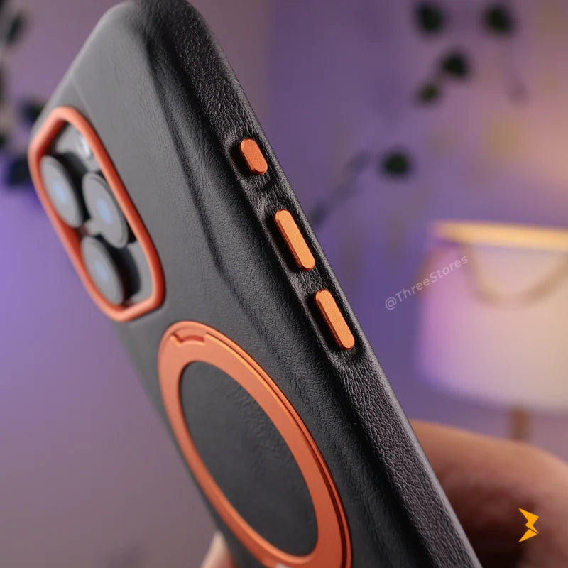 Rank Leather Magsafe Stand Case iPhone 15 Pro Max