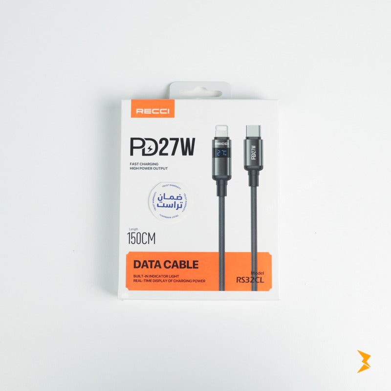 Recci 150CM Type-C To Ligtning Data Cable PD 27W RS32CL