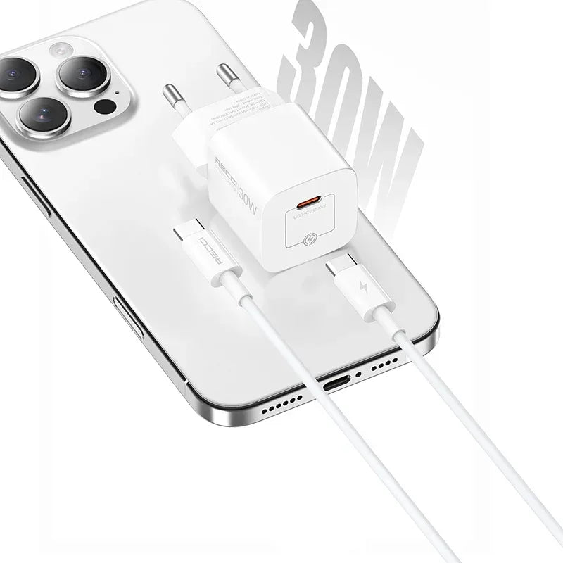 Recci 30W GaN Wall Charger Kits RC77ECC - Three