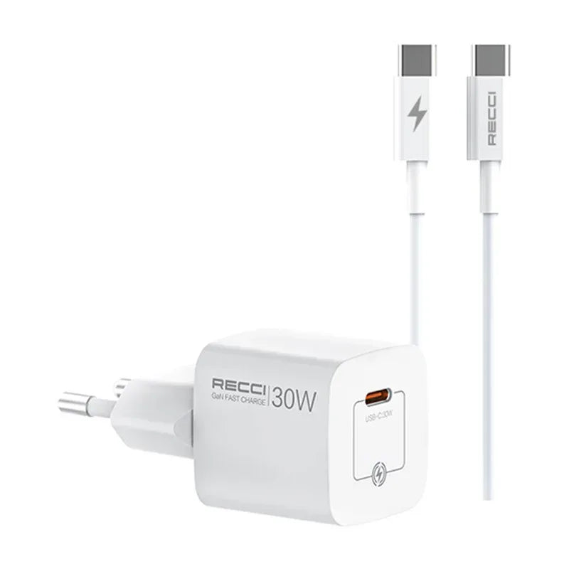 Recci 30W GaN Wall Charger Kits RC77ECC - Three
