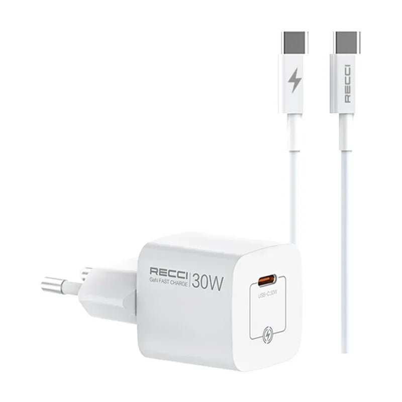 Recci 30W GaN Wall Charger Kits RC77ECC - Three