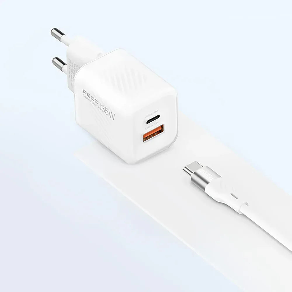 Recci 35W GaN Fast Wall Charger RC83E - Three