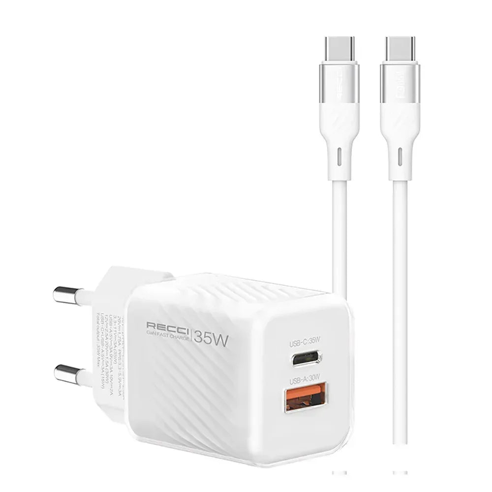 Recci 35W GaN Fast Wall Charger RC83E - Three