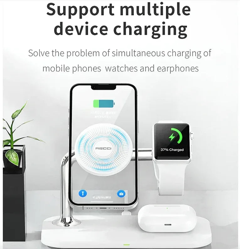 Recci 3 In 1Magnetic Wireless Charger RCW-20 - Three