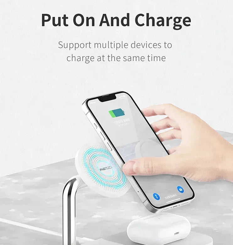 Recci 3 In 1Magnetic Wireless Charger RCW-20 - Three