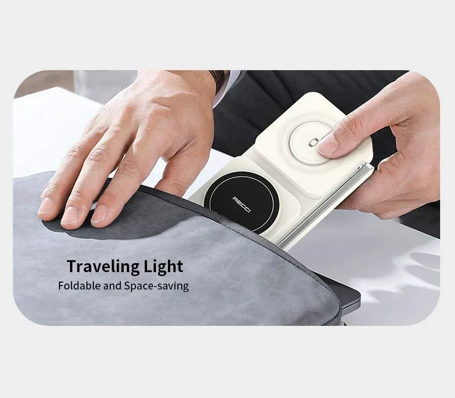 Recci 3 in 1 Magnetic Wireless Charger RCW-48 - Three