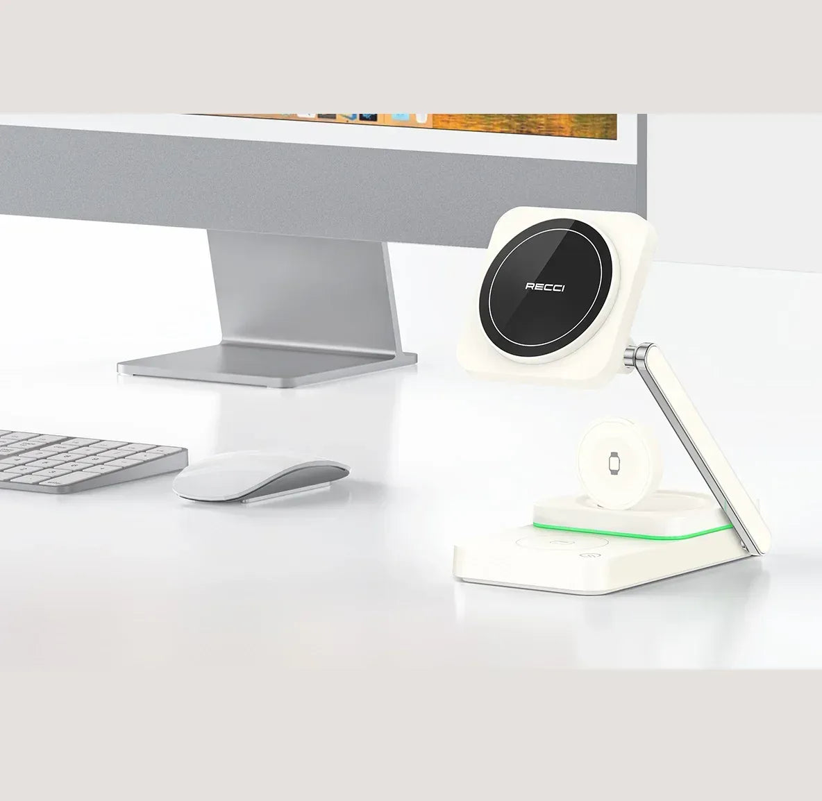 Recci 3 in 1 Magnetic Wireless Charger RCW-48 - Three
