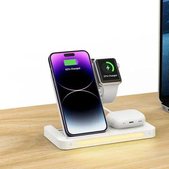 Recci 4 in 1 Folding Wireless Charger RCW-31 - Three