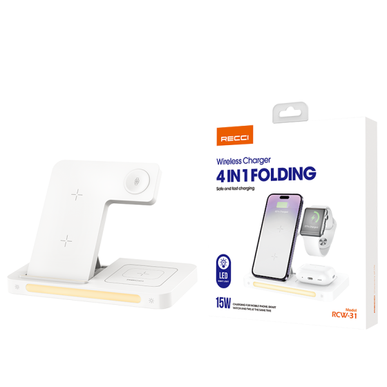Recci 4 in 1 Folding Wireless Charger