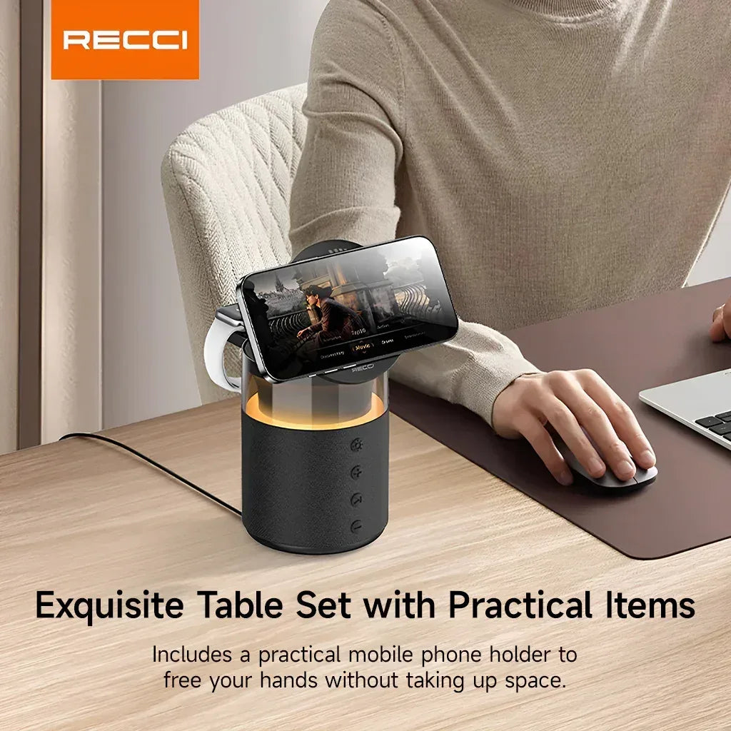 Recci 5 in 1 Charging Wireless Speaker RCW-51 - Three