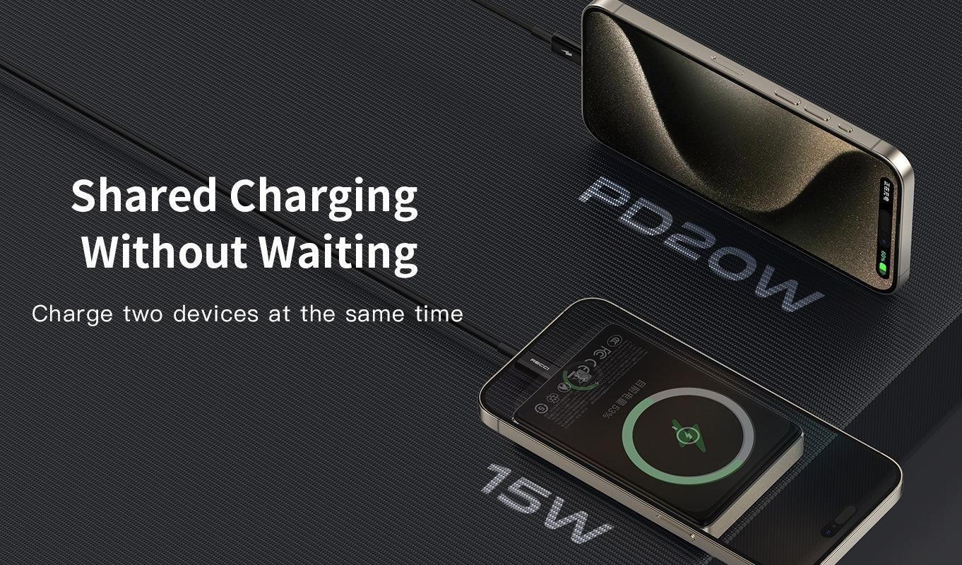 Recci ARMOR 10000mAh Wireless Power Bank RPB-W26 - Three