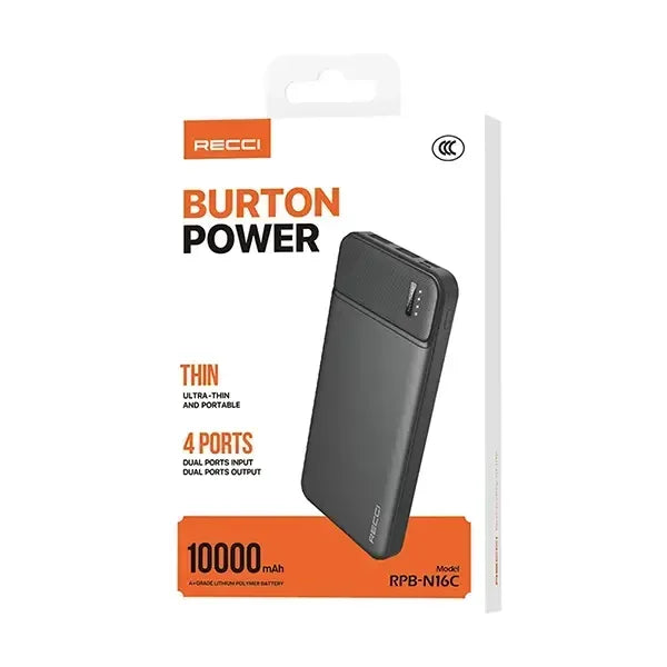 Recci Burton Power 4 Ports 10000mAH RPB-N16C - Three
