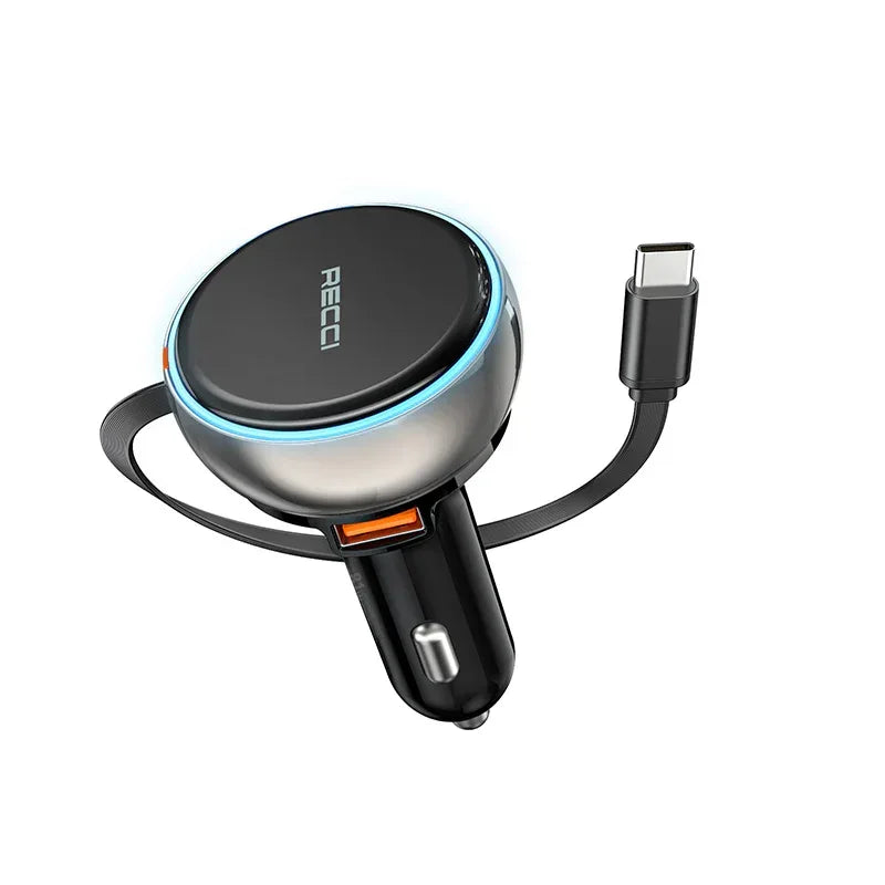 Recci Car Charger 81W PD 45W With Cable RQ10 - Three