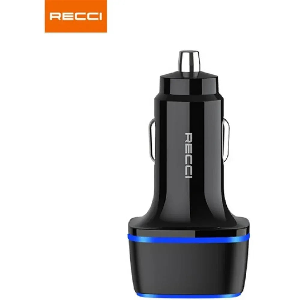 Recci Car Charger Dual Ports Output RQ02 - Three