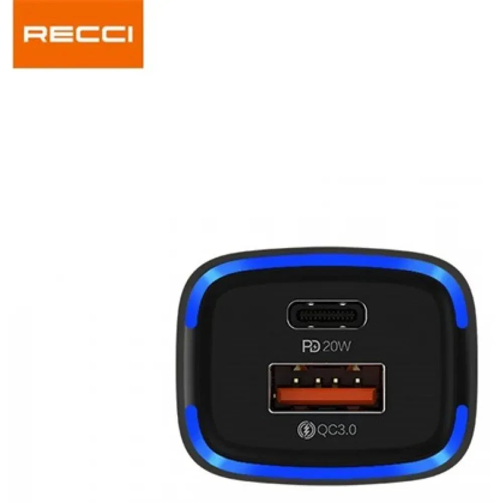 Recci Car Charger Dual Ports Output RQ02 - Three