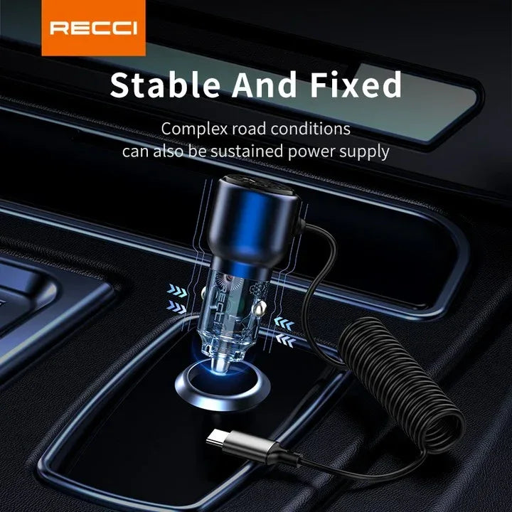 Recci Car Charger Journey PD 65W + 45W RCC-N22 - Three