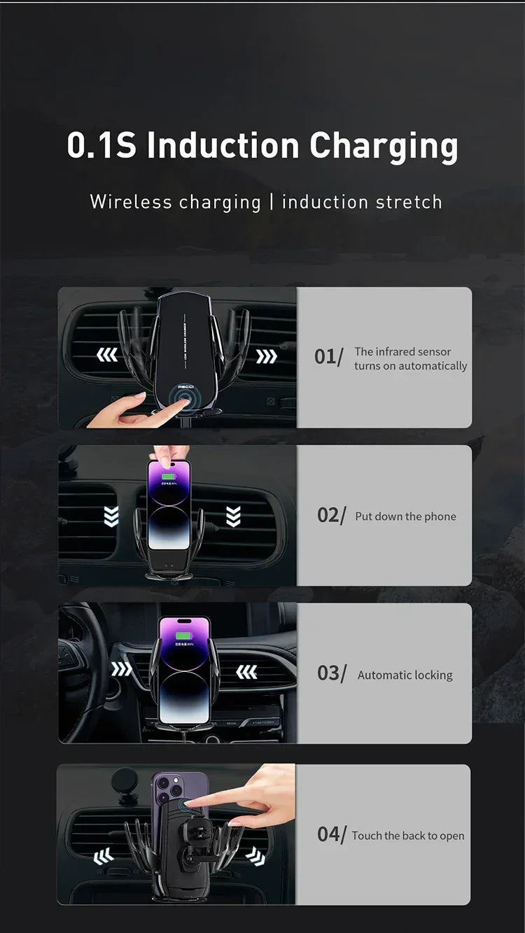 Recci Car Holder and Charger 15W RHO-C27 - Three