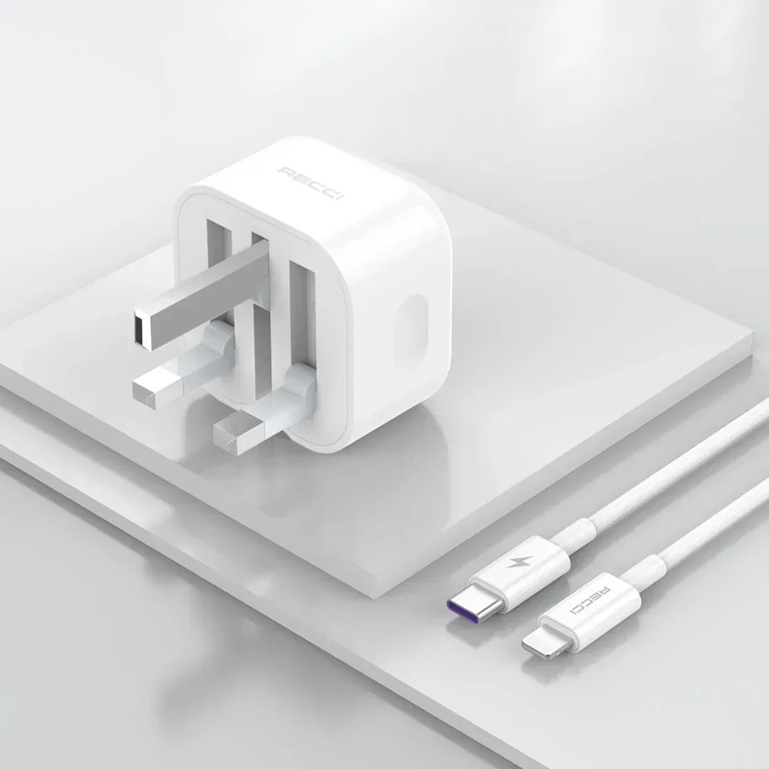 Recci Charger Kits PD20w Fast Charging Rck-03UCL - Three