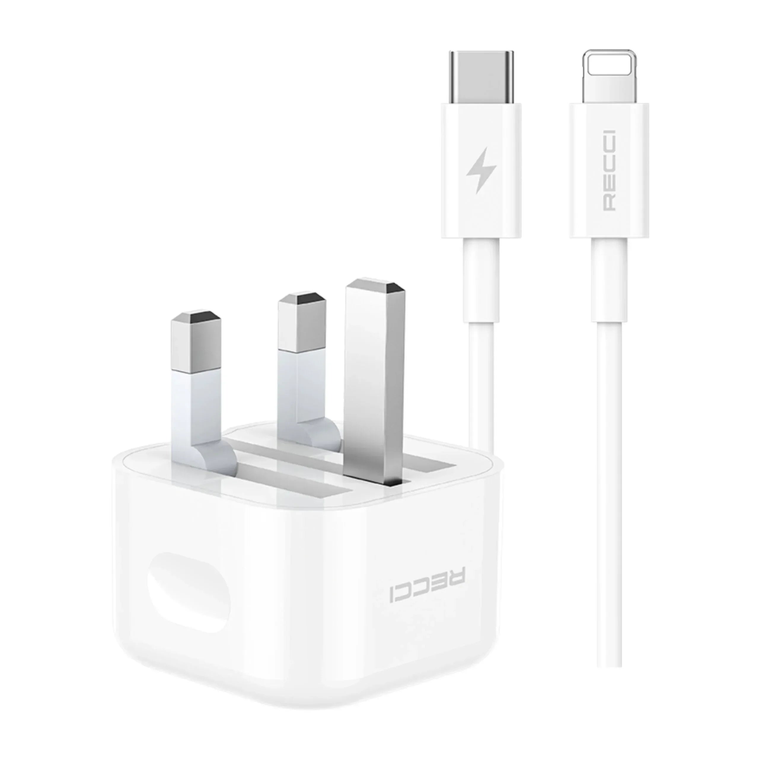 Recci Charger Kits PD20w Fast Charging Rck-03UCL - Three
