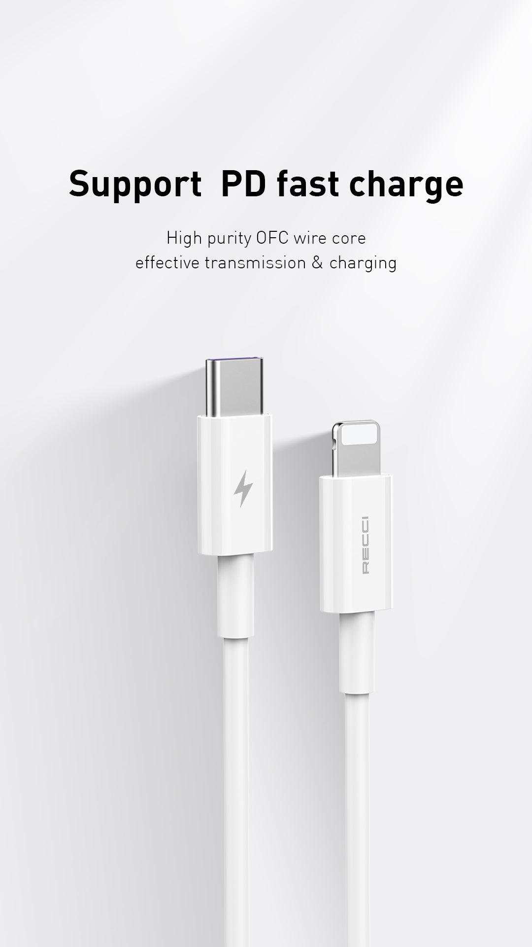 Recci Charger Kits PD20w Fast Charging Rck-03UCL