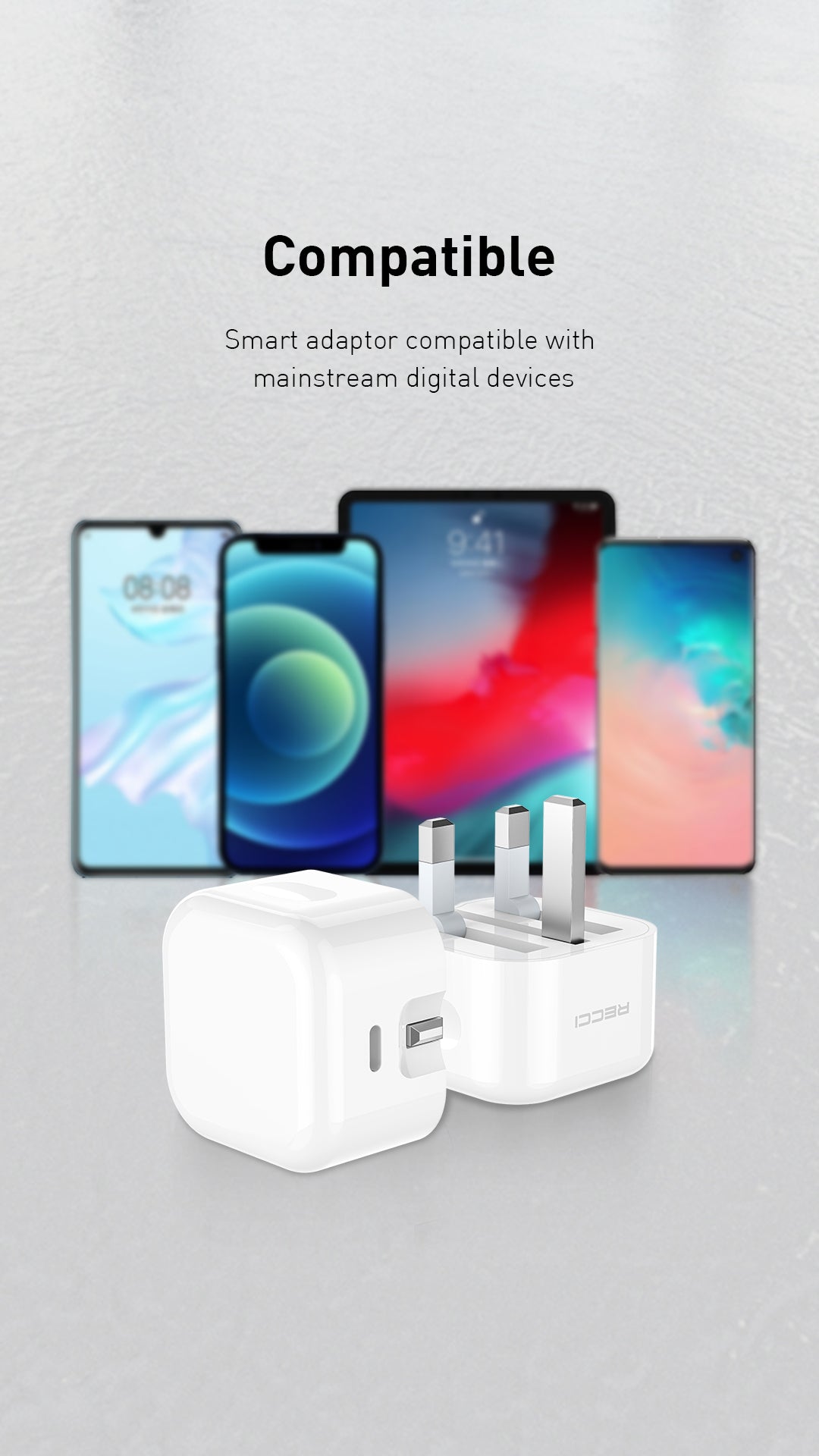 Recci Charger Kits PD20w Fast Charging Rck-03UCL