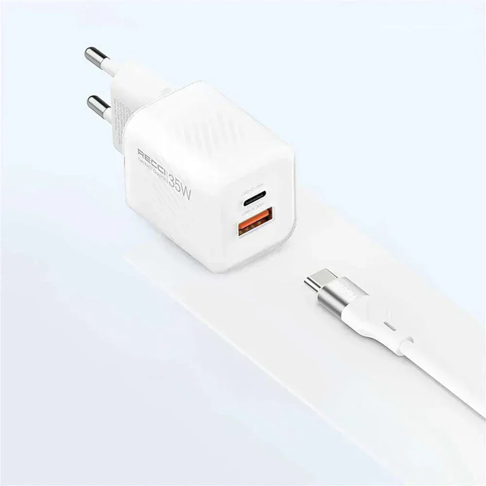 Recci Charger Kits PD20w Fast Charging Rck-03UCL - Three