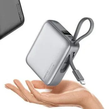 Recci Energy Block Power Bank 20000 mAh 22.5W With USB-C & Lightning Cable RPB-P63 - Three