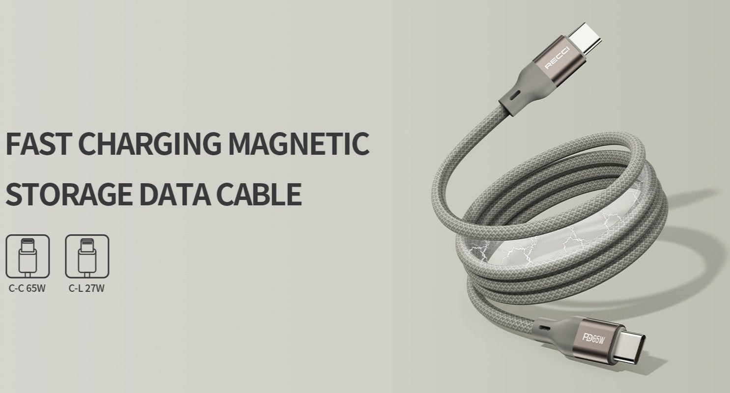 Recci Fast Charging Magnetic Cable PD 65W Type-C RS23CC