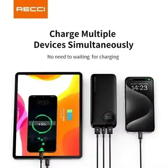 Recci Fast Charging PowerBank 20000mAH 22.5W RPB-P49 - Three