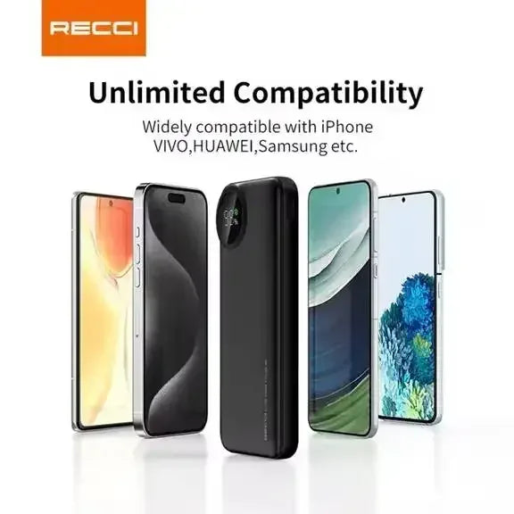 Recci Fast Charging PowerBank 20000mAH 22.5W RPB-P49 - Three