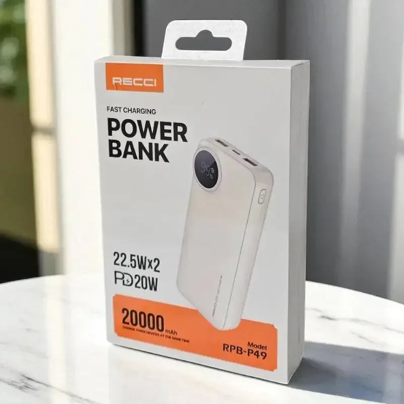 Recci Fast Charging PowerBank 20000mAH 22.5W RPB-P49 - Three