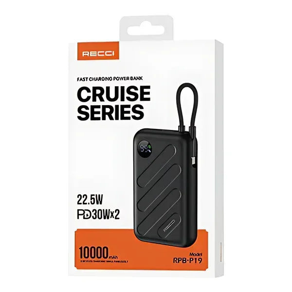 Recci Fast Charging Power Bank Cruise Series 10000mAh RPB-P19 - Three
