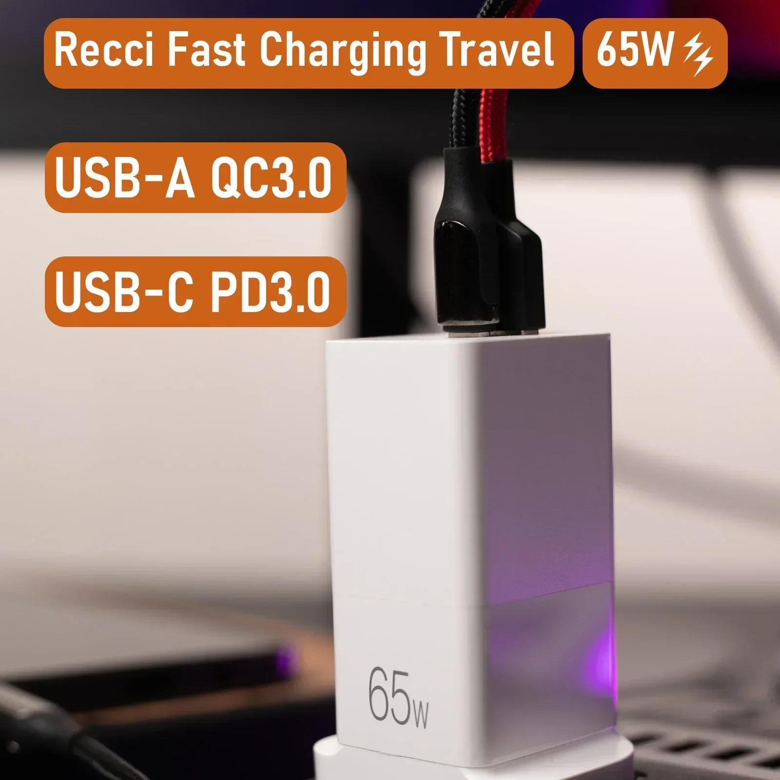 Recci Syper-Si 65W Charger RC25 - Three