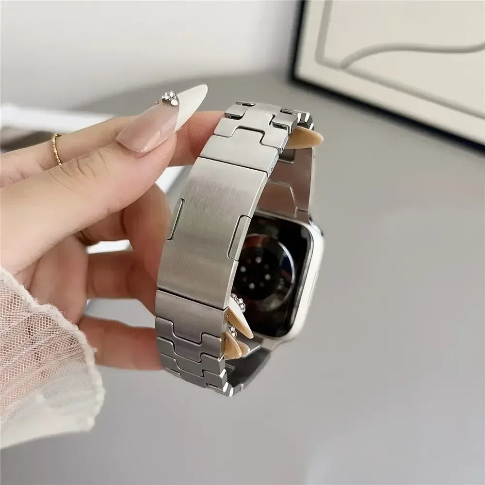 Recci H Steel Watch Band For Apple Watch - Three