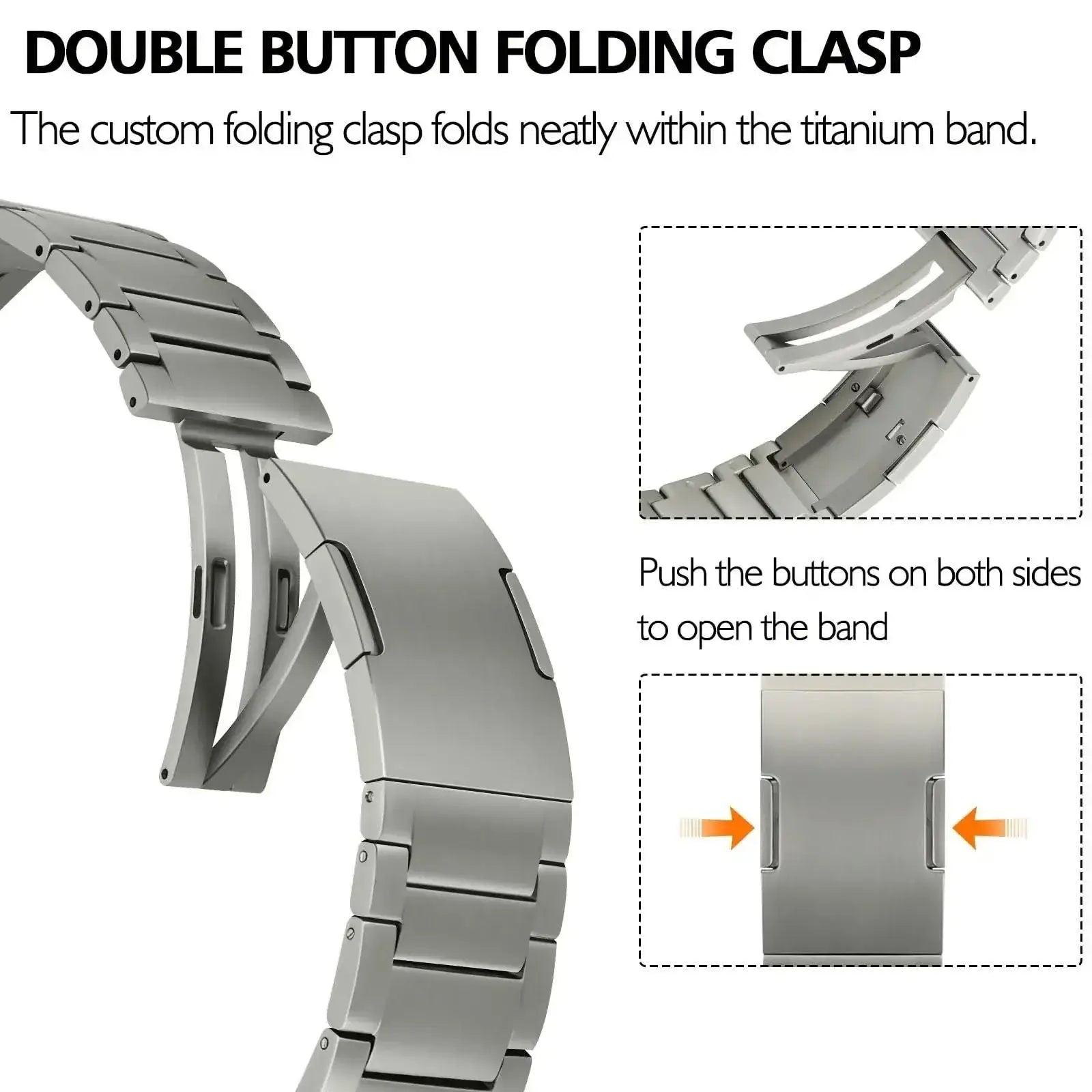 Recci H Steel Watch Band For Apple Watch
