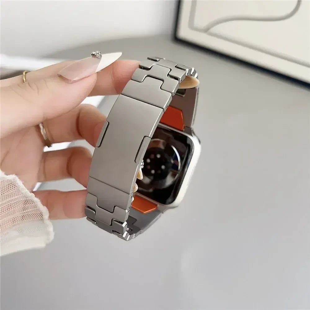 Recci H Steel Watch Band For Apple Watch - Three